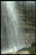 381011 Woman By A Waterfall A4 Photo Print