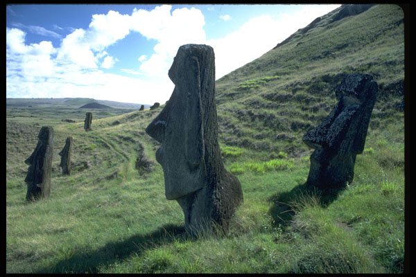 381026 Rano Raraku, Wide View, Easter Island A4 Photo Print