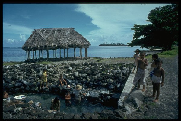 381033 Beach Hut, Western Samoa A4 Photo Print