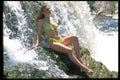 381037 Woman By Waterfalls A4 Photo Print