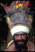 381058 Mt. Hagen Man With Feathered Hat, New Guinea A4 Photo Print