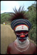 381060 Mt. Hagen Man With Head dress, New Guinea A4 Photo Print
