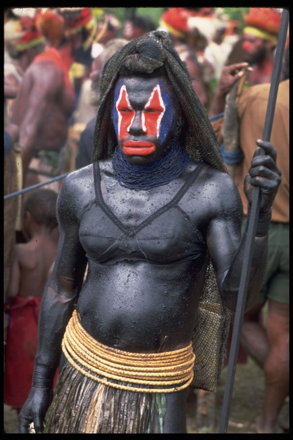 381063 Minj Sing sing Woman Player, New Guinea A4 Photo Print