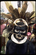 381065 Minj Sing sing Man With Tusks, Shells And Stick, New Guinea A4 Photo Print