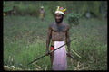 381071 Highlands Warrior Watching Inter village Battle, New Guinea A4 Photo Print