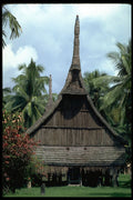 381072 Mid Sepik Haus Tabaran, New Guinea A4 Photo Print