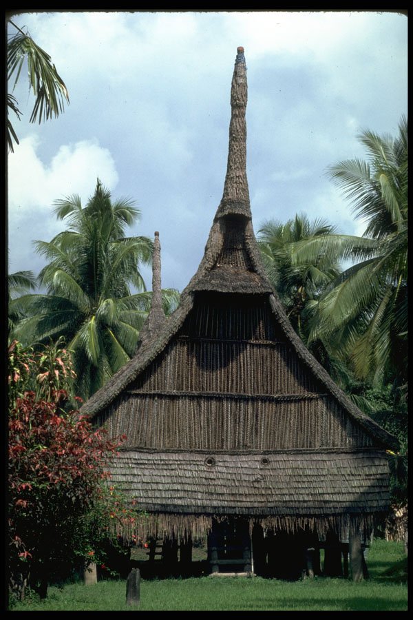 381072 Mid Sepik Haus Tabaran, New Guinea A4 Photo Print