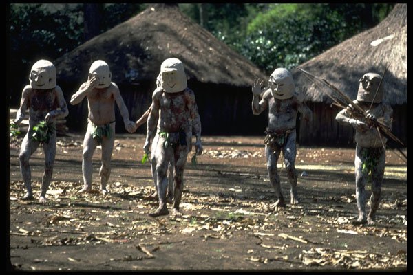 381078 Asaro Mud Men Near Goroka Highlands, New Guinea A4 Photo Print
