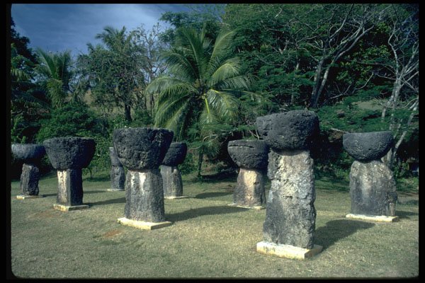 381085 Latte Stone Park, Eight Ancient Pillars, Guam A4 Photo Print