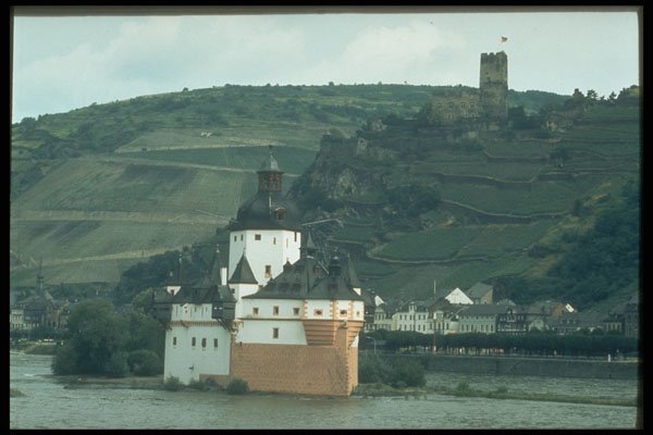 382047 Two Historic Castles On Rhine River Cruise A4 Photo Print