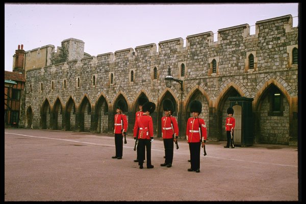 382058 Guards Drilling, Windsor Castle A4 Photo Print