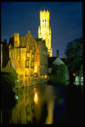 383052 Belfry Tower, Bruges, Belgium A4 Photo Print