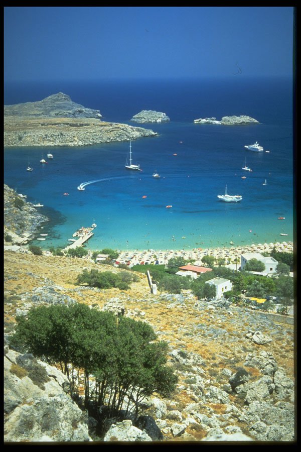 383055 Lindos, Rhodes, Greece A4 Photo Print