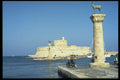 383058 Town Harbor, Rhodes, Greece A4 Photo Print