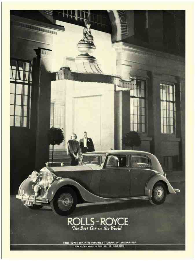 384 rolls royce art deco car advert 1930s 2 Vintage Advert A4 Photo Print