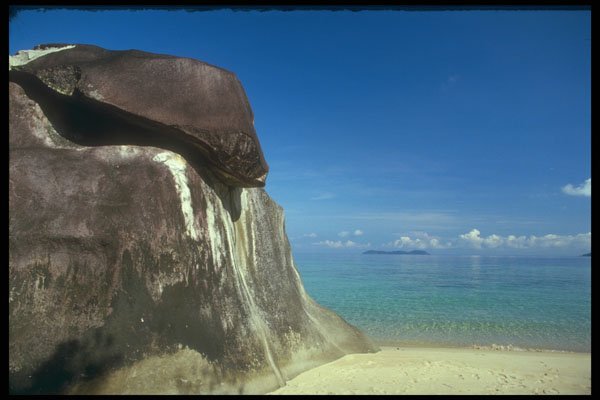 384012 Beach Scene, Pulau Tioman, Malaysia A4 Photo Print