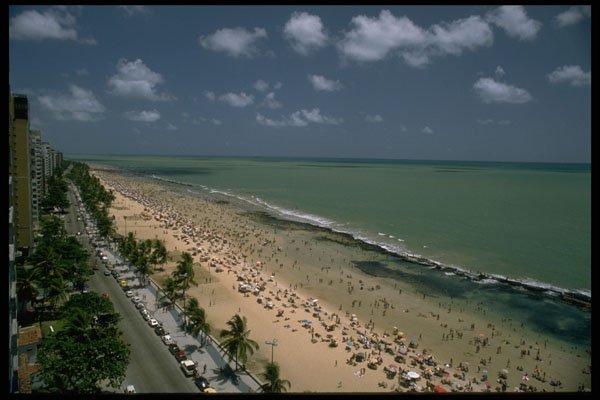 384051 Boa Viagem Beach, Recife, Brazil A4 Photo Print