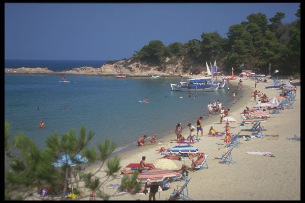 384066 Banana Beach, Skiathos, Greece A4 Photo Print