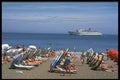 384084 Town Beach And Ferry, Rhodes, Greece A4 Photo Print