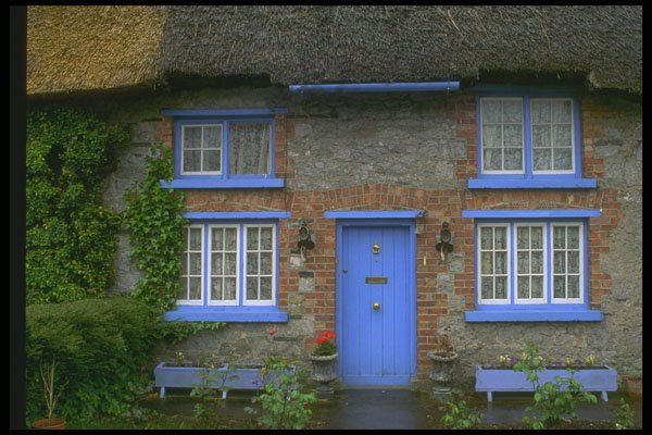 385027 Adare House, Door And Windows A4 Photo Print