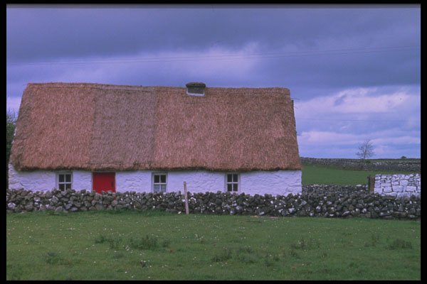 385034 Thatched Irish Homestead A4 Photo Print