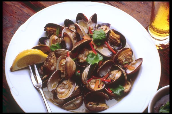 386016 Bowl Of Steamed Clams A4 Photo Print