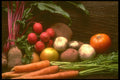 386042 Vegetables Against Barn Board A4 Photo Print