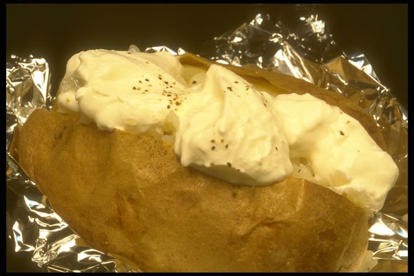386045 Baked Potato With Sour Cream A4 Photo Print