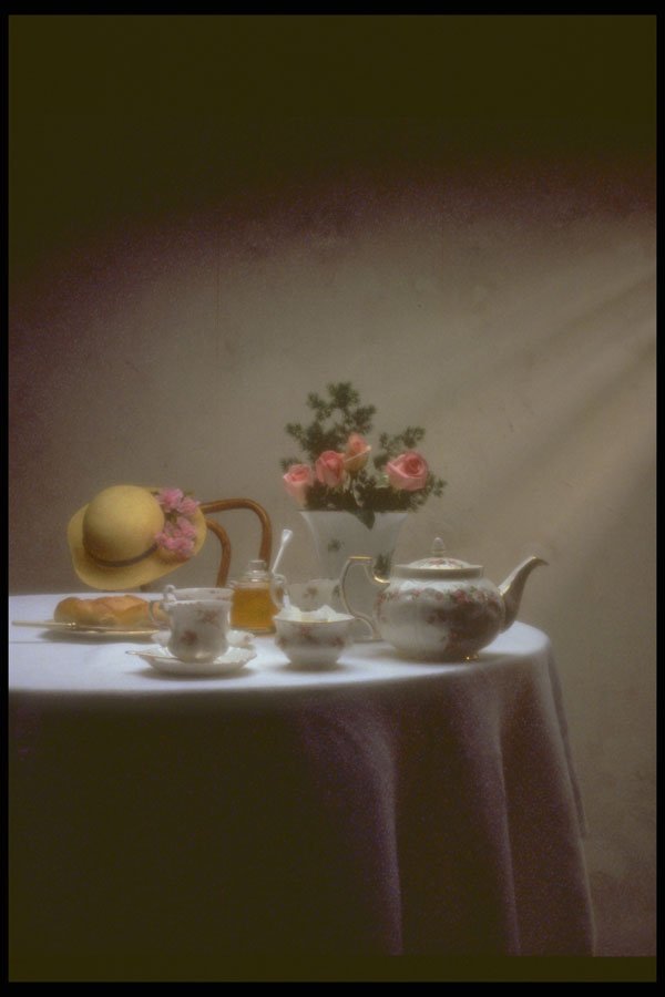386058 Table Set With Tea And Crumpet A4 Photo Print