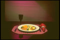 386064 Plate Of Vegetables With A Glass Of Wine A4 Photo Print