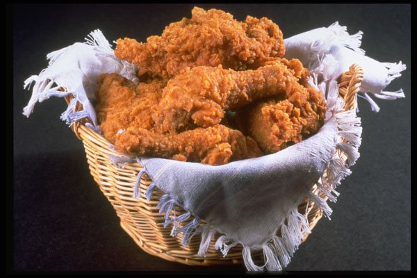 386077 Fried Chicken In A Basket A4 Photo Print