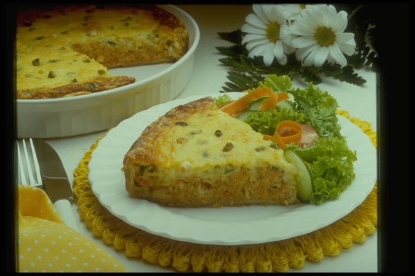 386083 Salmon Quiche A4 Photo Print