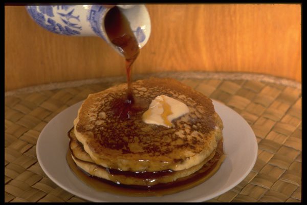 386097 Maple Syrup And Pancakes, A Traditional Breakfast A4 Photo Print
