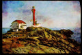 387003 Famous Yarmouth Lighthouse, Nova Scotia A4 Limited Edition Watercolour Print