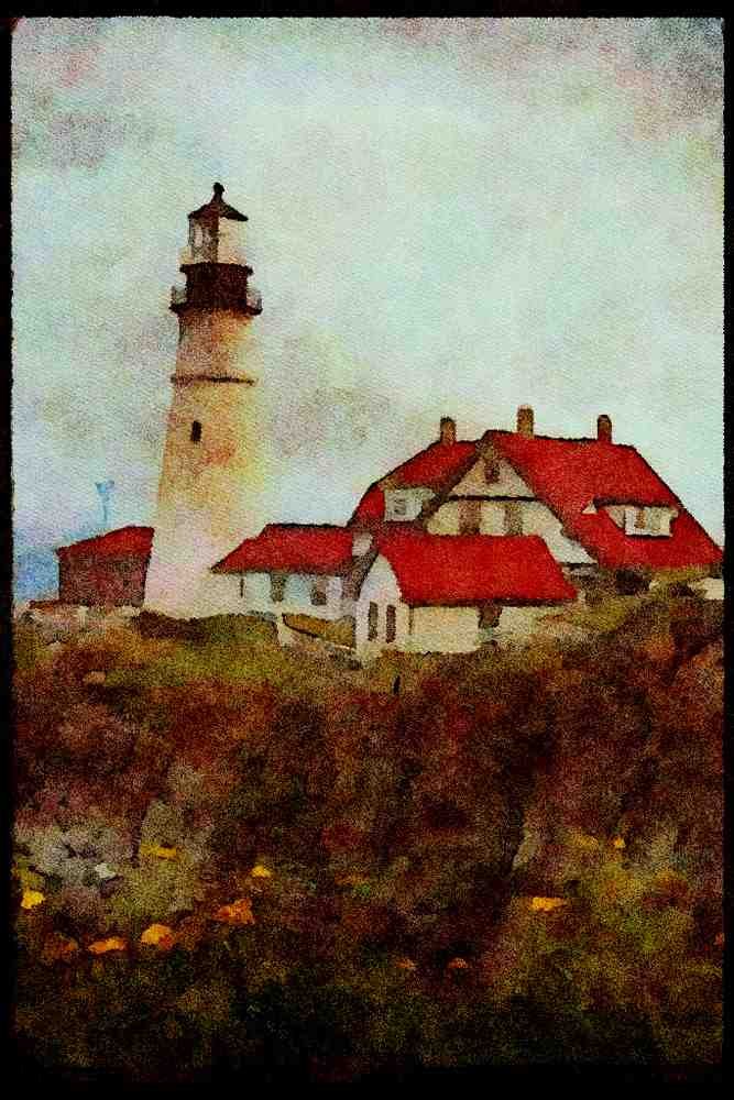 387004 Portland Head Light, Maine A4 Limited Edition Watercolour Print