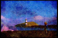 387005 Boy Looking Out Towards Penmon Lighthouse, Anglesey, Wales A4 Limited Edition Watercolour Print