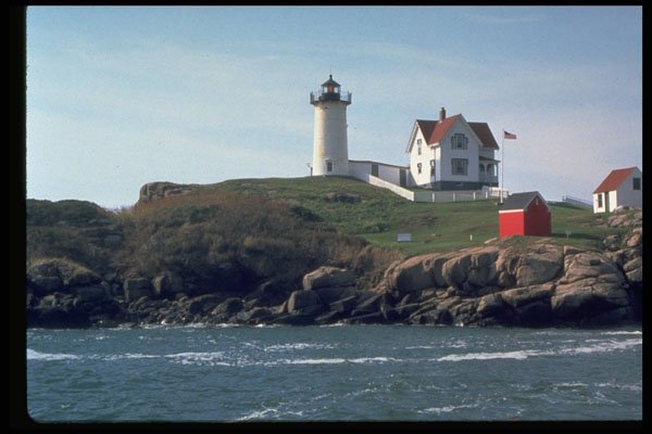 387007 Cape Neddick Light, York, Maine A4 Photo Print