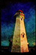 387015 Lighthouse, East Point, Prince Edward Island A4 Limited Edition Watercolour Print