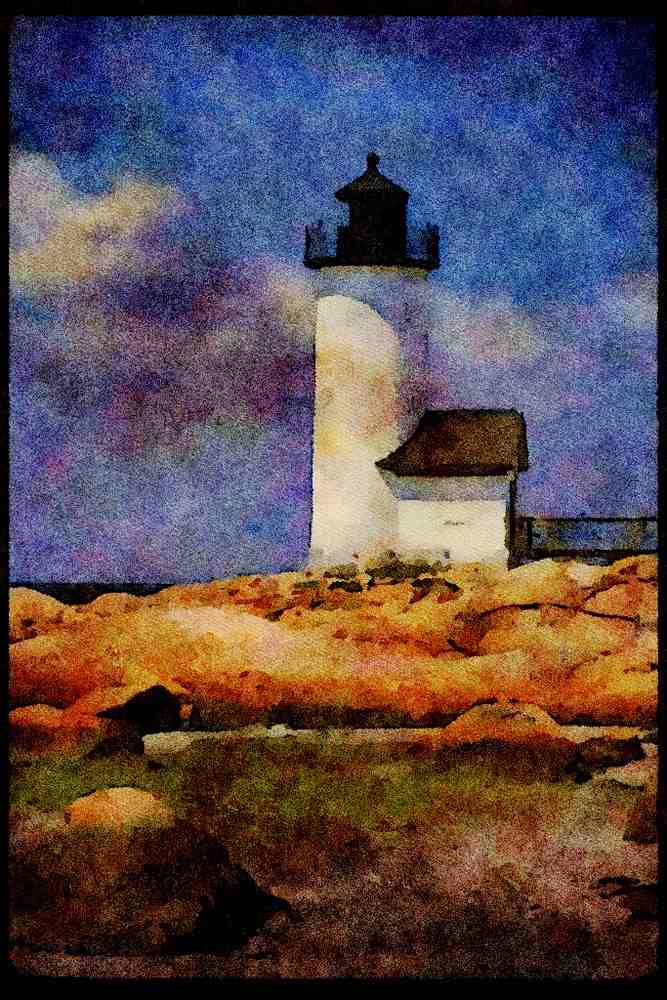 387022 Annisquam Lighthouse, Massachusetts A4 Limited Edition Watercolour Print