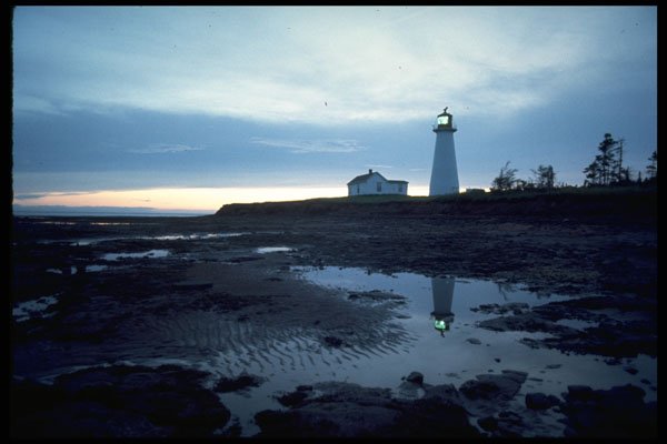 387025 Georgetown Light, New Brunswick A4 Photo Print