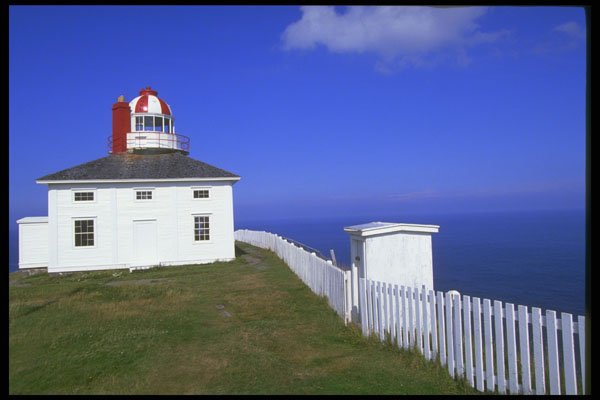 387049 Picket Fence Lighthouse, Newfoundland A4 Photo Print