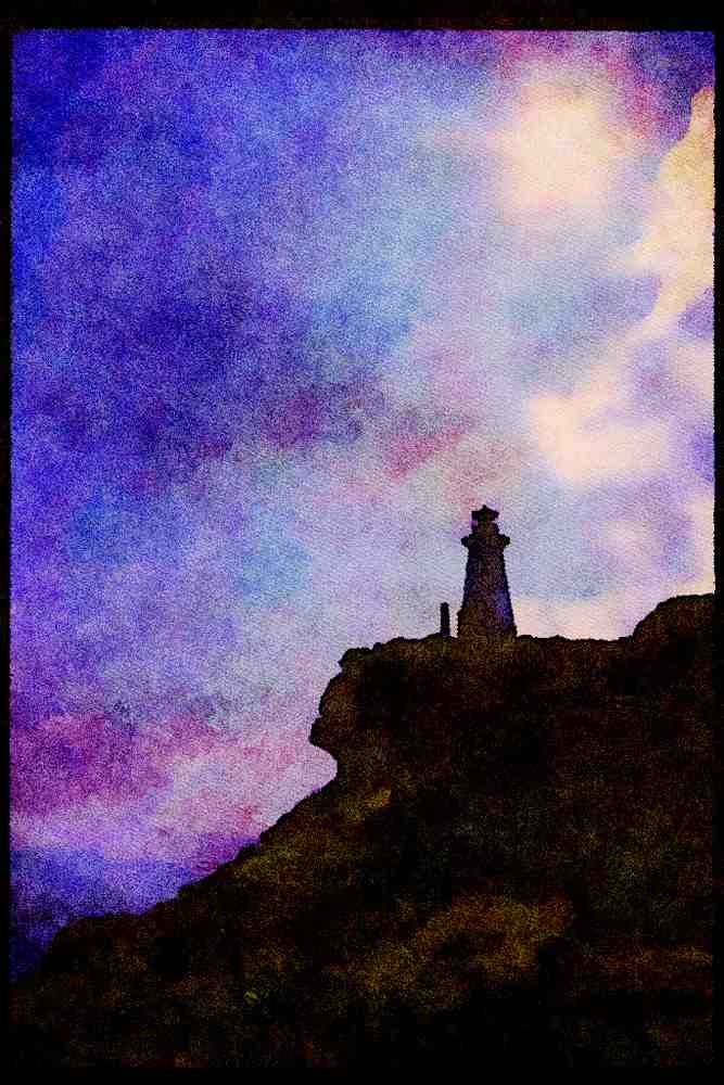 387050 Starbright Lighthouse, Newfoundland A4 Limited Edition Watercolour Print