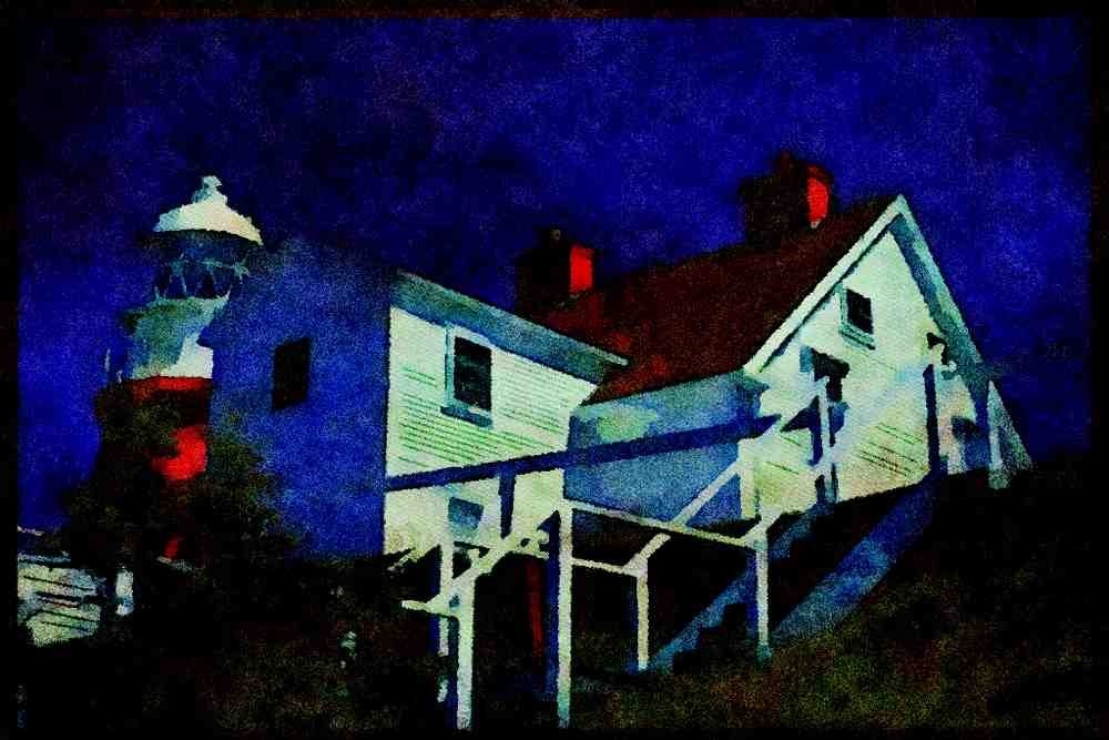 387052 Lighthouse At Crow Head, Newfoundland A4 Limited Edition Watercolour Print