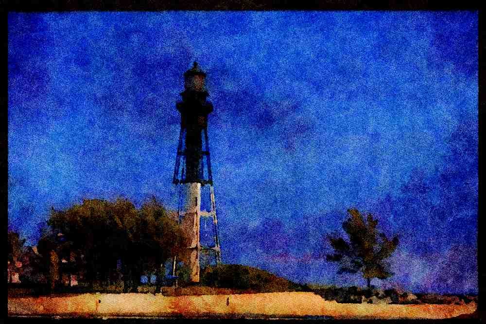 387054 Pompano Beach, Hillsboro Lighthouse, Florida A4 Limited Edition Watercolour Print