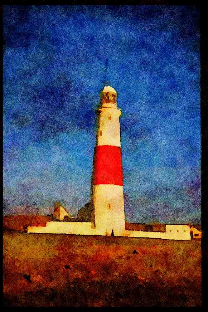 387057 Lighthouse At Portland Bill Dorset A4 Limited Edition Watercolour Print