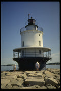 387065 Cast iron Tower, Spring Point Ledge, South Portland, Maine A4 Photo Print