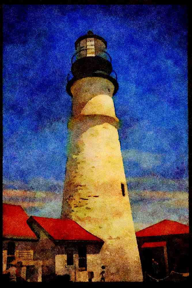387066 Inspiration For Longfellow, Portland Head, Maine A4 Limited Edition Watercolour Print