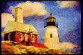 387073 Building With Bell, Pemaquid, South Bristol, Maine A4 Limited Edition Watercolour Print