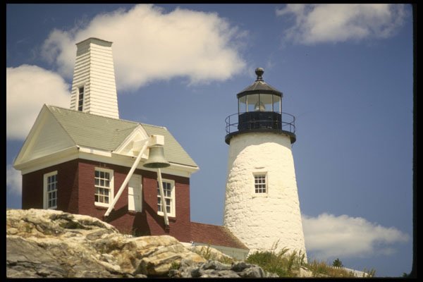 387073 Building With Bell, Pemaquid, South Bristol, Maine A4 Photo Print