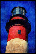 387074 Keepers Work Up High, Chincoteague, Assateague Island A4 Limited Edition Watercolour Print